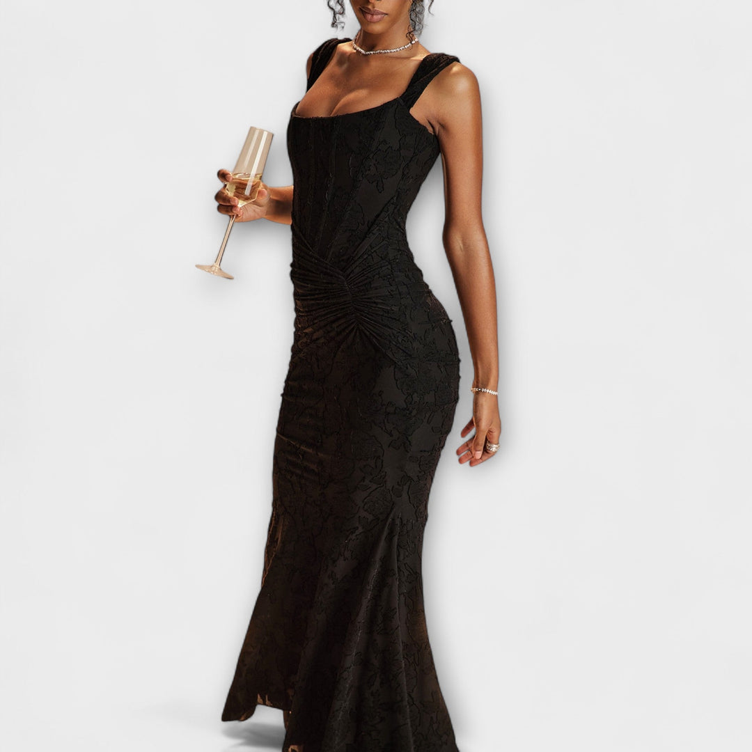Renske - Robe maxi élégante avec corset artistique