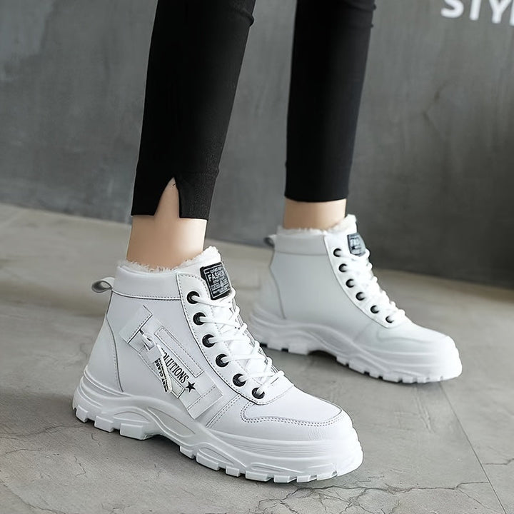 Bottes d'hiver pour femmes | Hautes avec lacets et semelle profilée