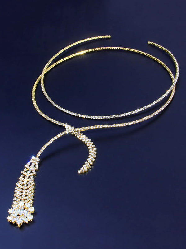Collier urbain tendance, à strass