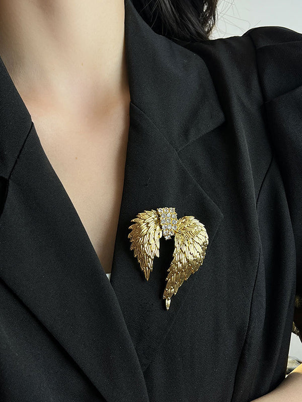 Broche géométrique à strass