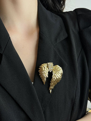 Broche géométrique à strass