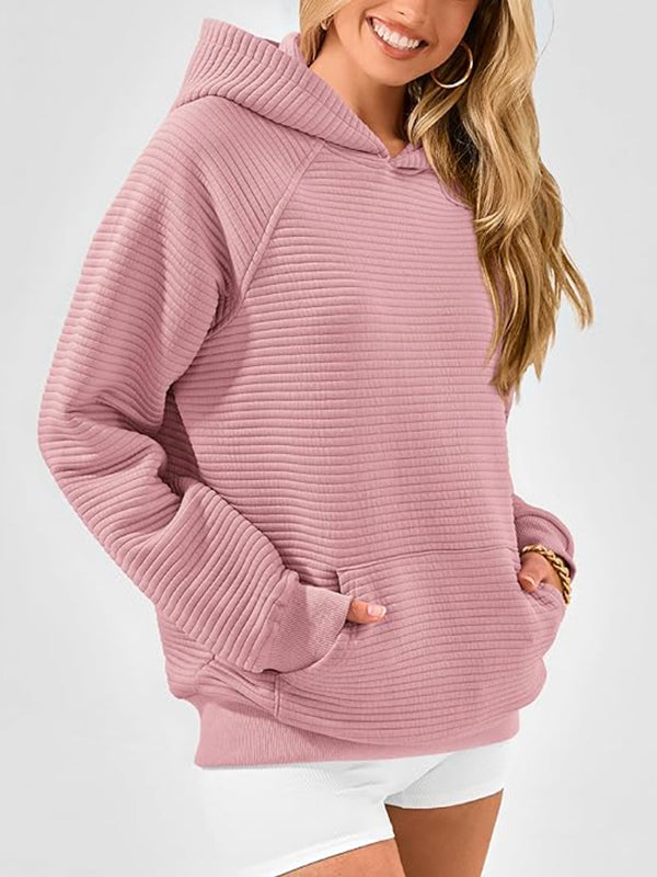 Capuche Manches Longues Poches Couleur Unie à empiècements Sweats à capuche Hauts