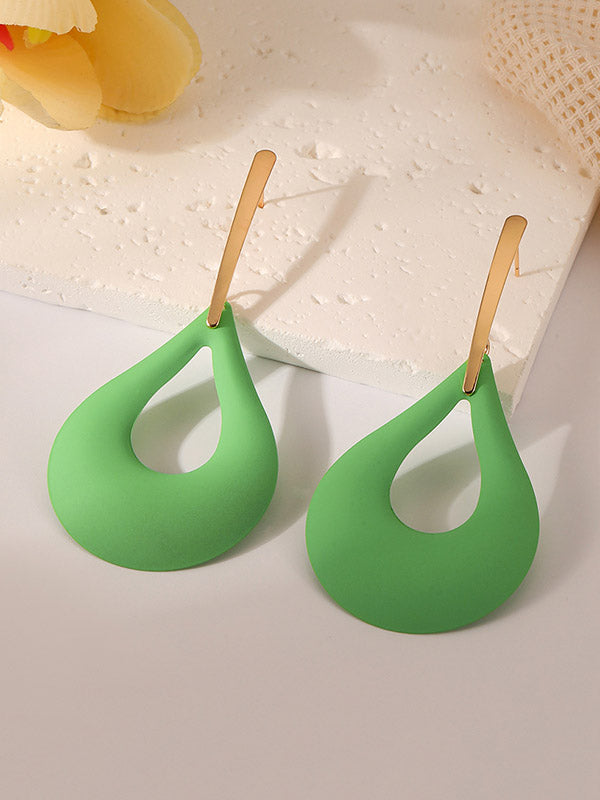 Boucles d'oreilles pendantes géométriques ajourées