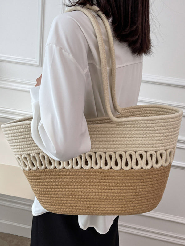 Sac à main ajouré couleur contrastée