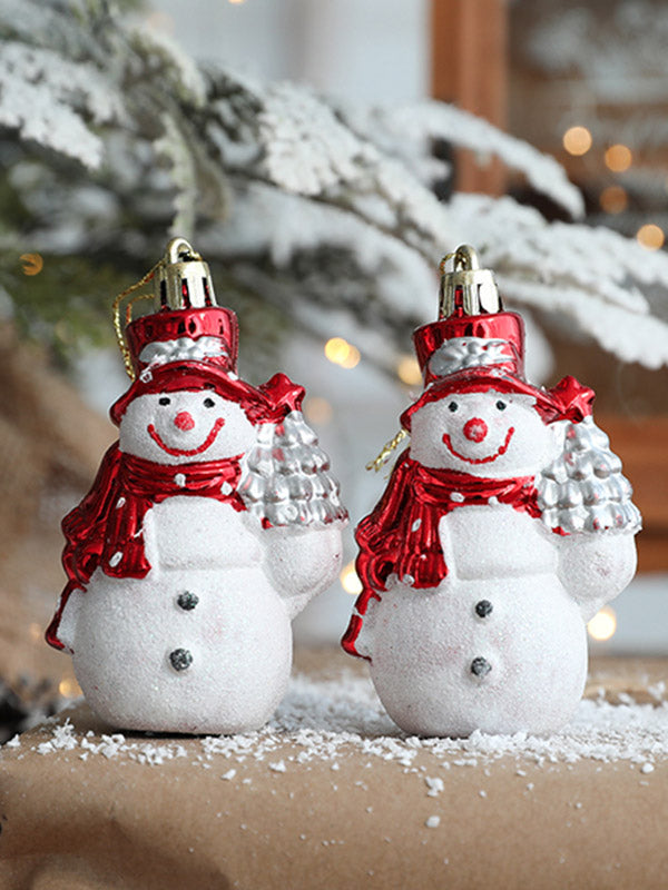 2 pièces nouveau bonhomme de neige maison crème glacée noël arbre décorations pendentif
