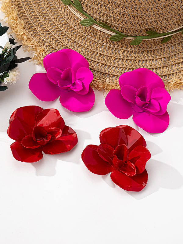 Boucles d'oreilles en forme de fleur