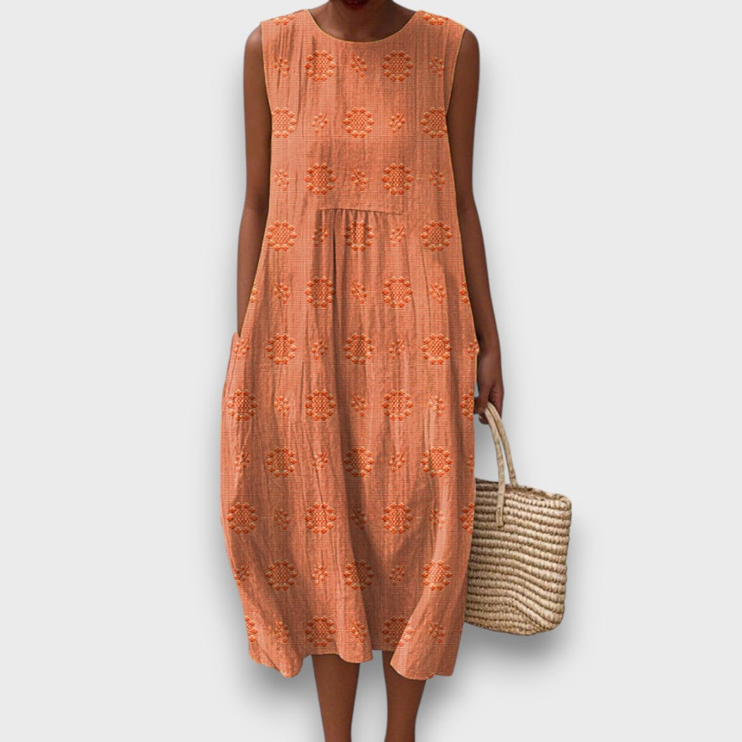 Serava – robe midi brodée
