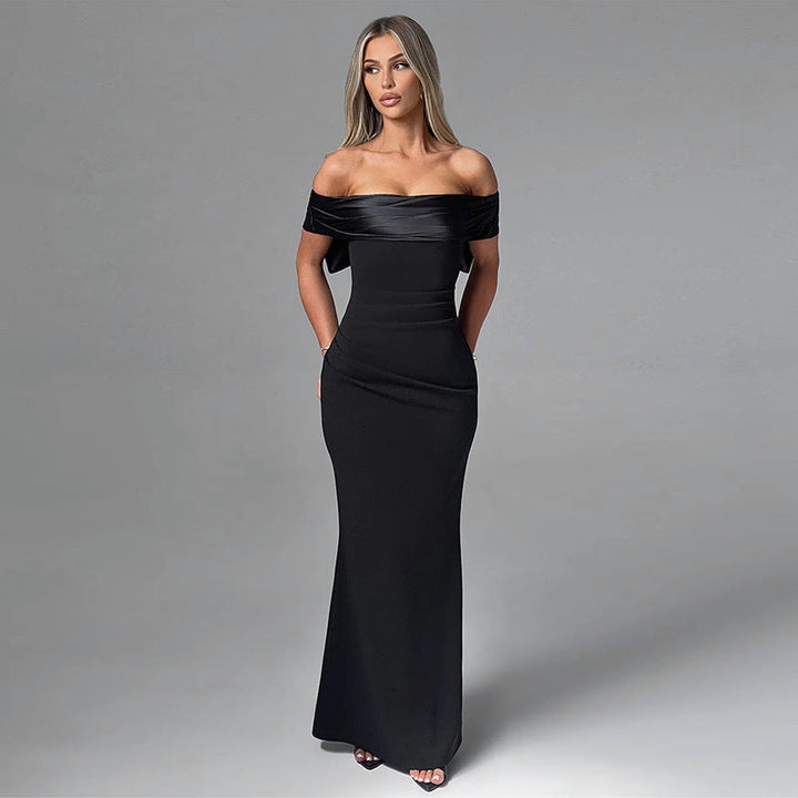 Bianca - Robe maxi élégante sans épaules