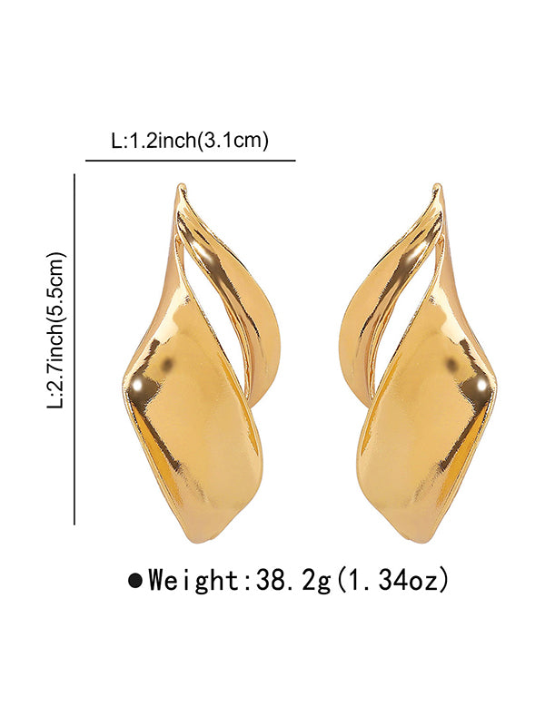 Boucles d'oreilles pendantes géométriques couleur unie