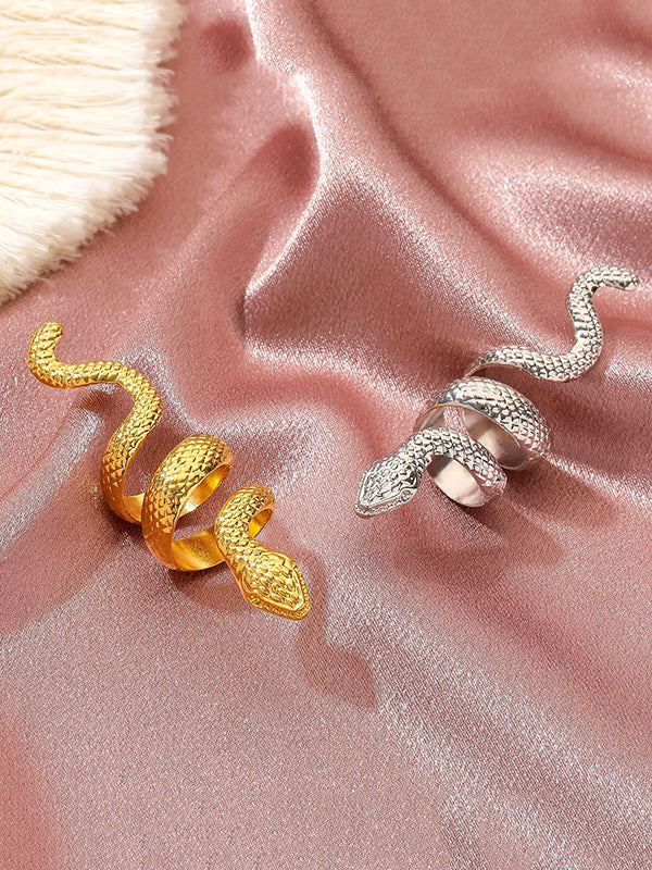 Bague en forme de serpent, couleur unie