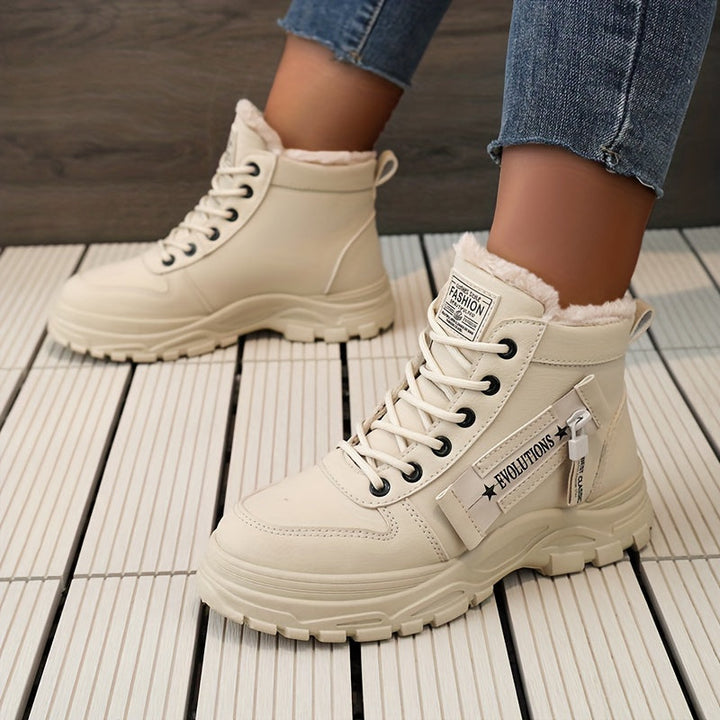 Bottes d'hiver pour femmes | Hautes avec lacets et semelle profilée