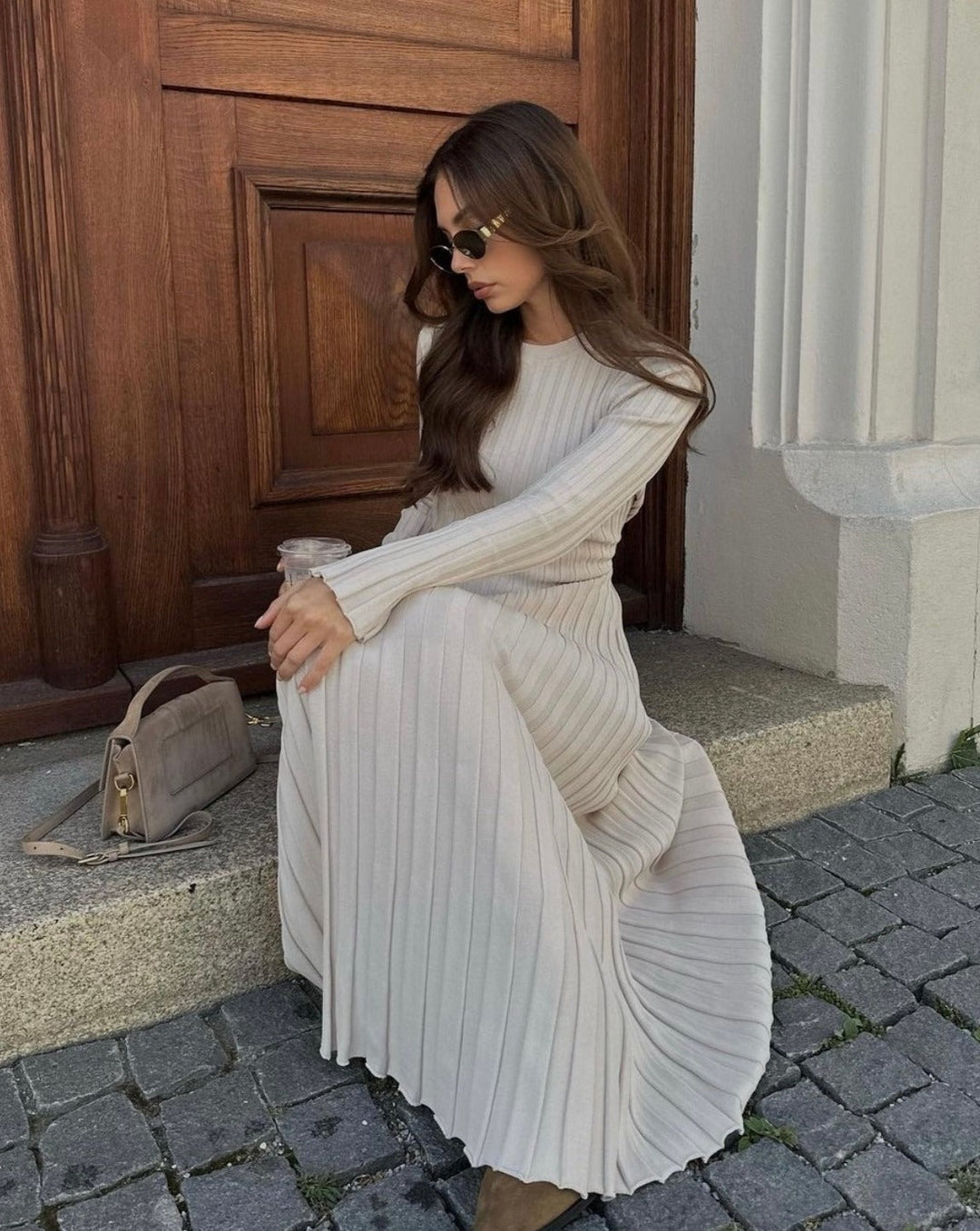 Eliana - Robe tricotée longue et élégante