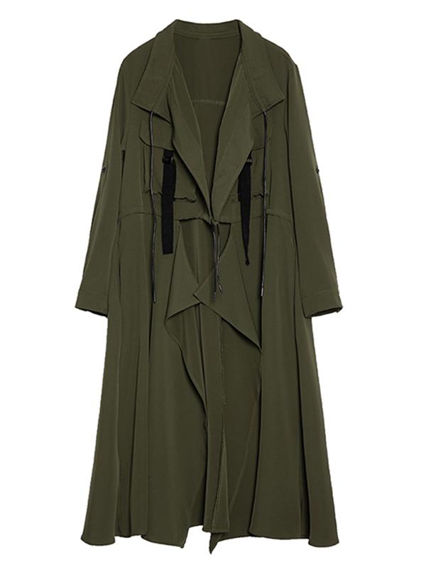 Trench-coat uni ample et léger