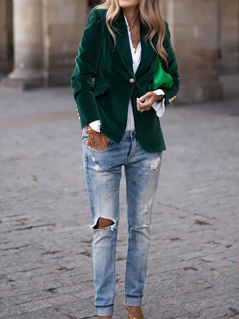 Bella | Blazer en velours doux et élégant pour femmes