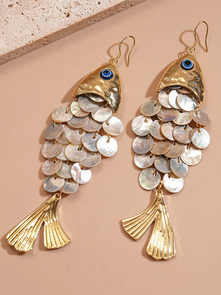 Boucles d'oreilles pendantes en forme d'animal, à pompons
