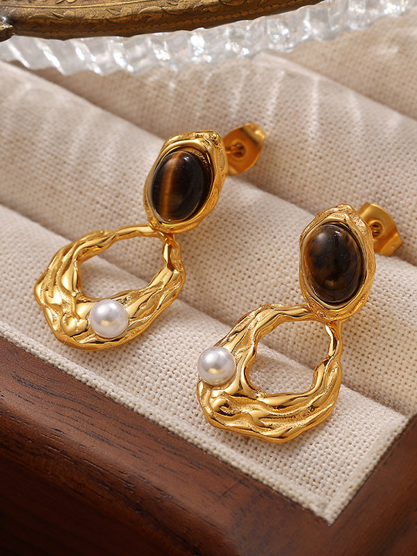 Boucles d'oreilles pendantes géométriques