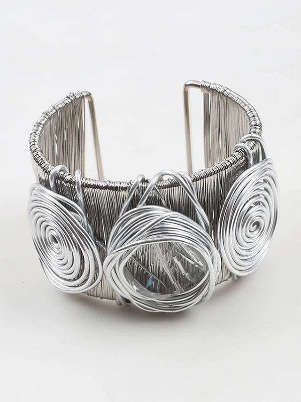 Bracelet géométrique plissé
