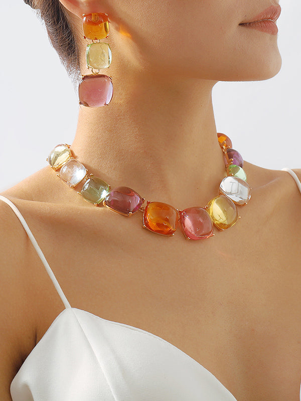 Collier géométrique délicat