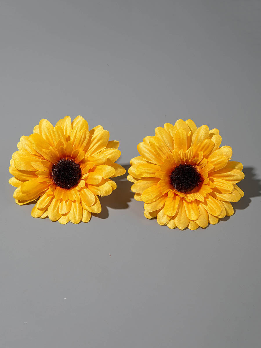 Boucles d'oreilles pendantes en forme de fleur