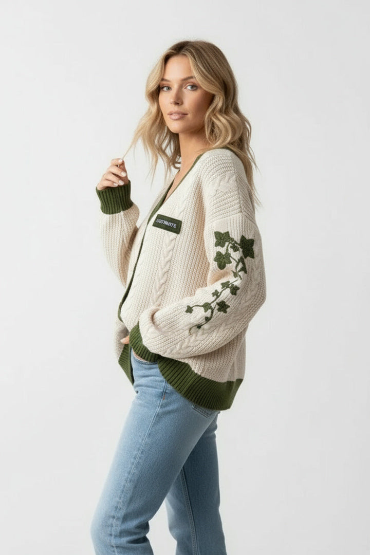 Viola | Pull en tricot pour femmes avec broderie