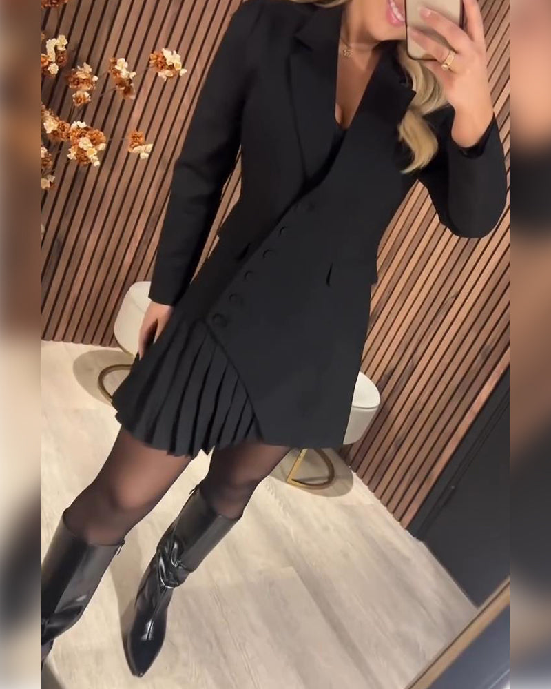 Nina | Robe moderne pour femmes avec revers et look blazer