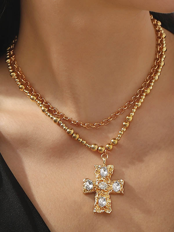 Collier géométrique superposé