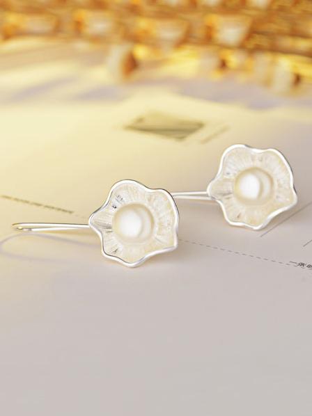 Boucles d'oreilles lotus et perles