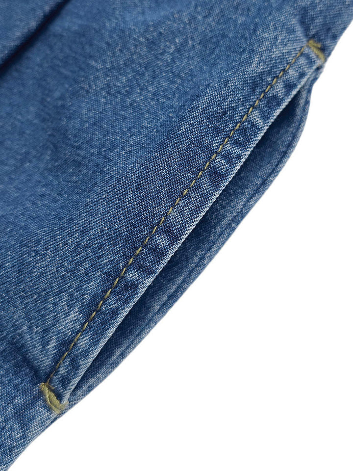 Combinaison plissée taille haute, sans manches, à poches, à fermeture éclair, à col rond, couleur unie