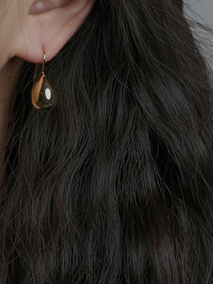 Accessoires de boucles d'oreilles en forme de goutte d'eau géométrique simple