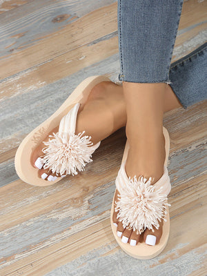 Mules en forme de fleur, à bout ouvert