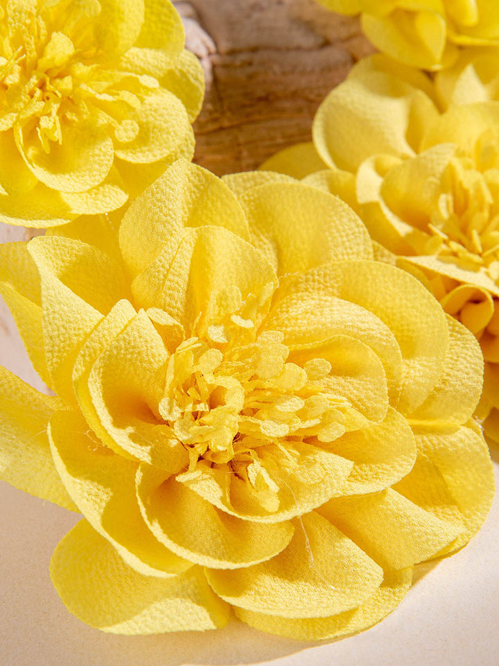 Boucles d'oreilles pendantes en forme de fleur