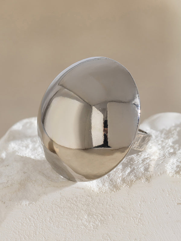 Bague géométrique brillante