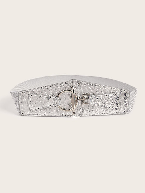 Ceinture brillante à taille élastique, à empiècements