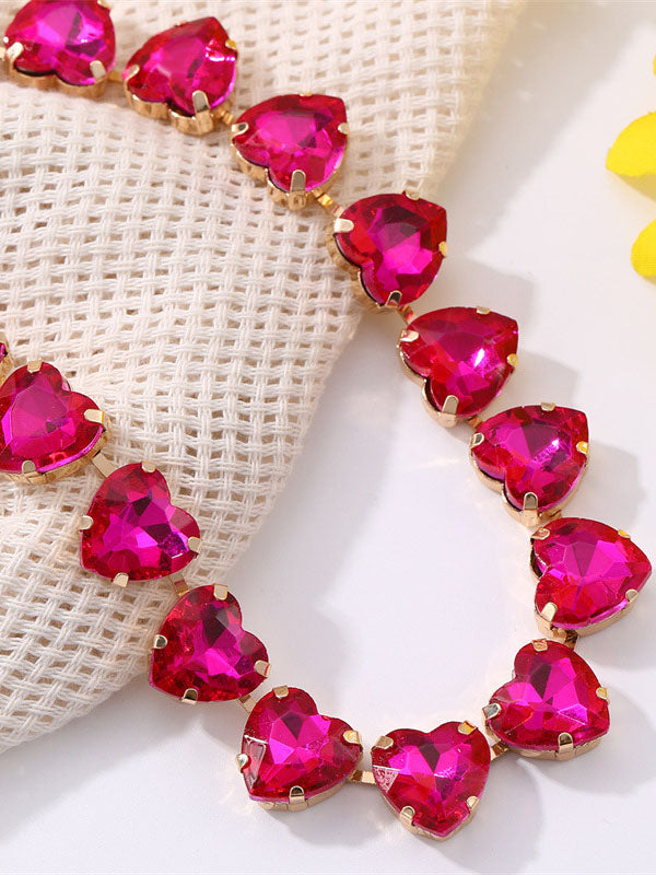 Collier à chaîne, à strass