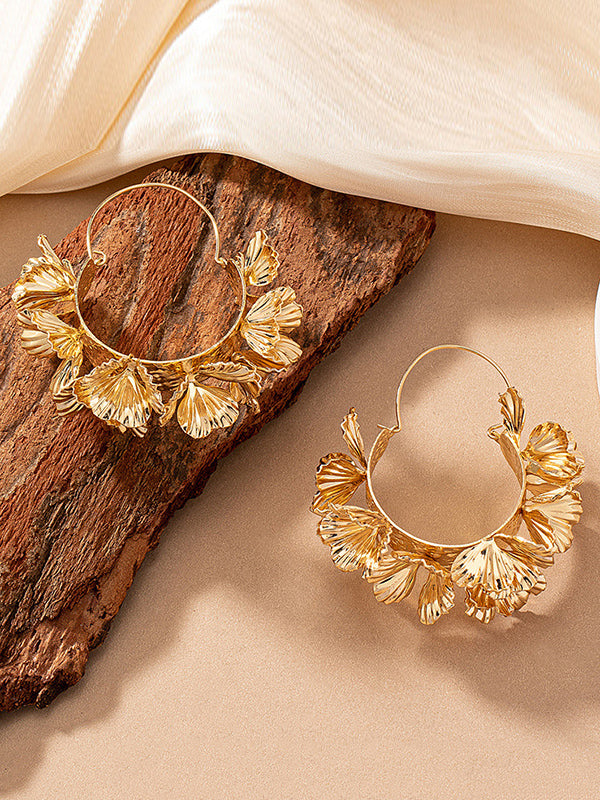 Boucles d'oreilles pendantes en forme de fleur