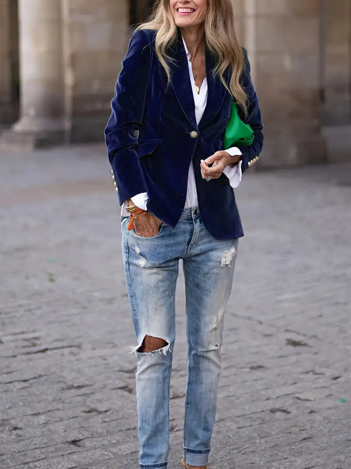 Bella | Blazer en velours doux et élégant pour femmes