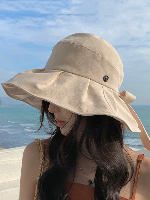 Chapeau pliable anti-UV à larges bords