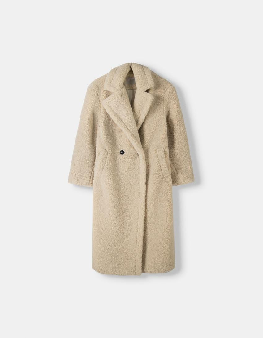 Manteau long en teddy pour femmes | Chaud