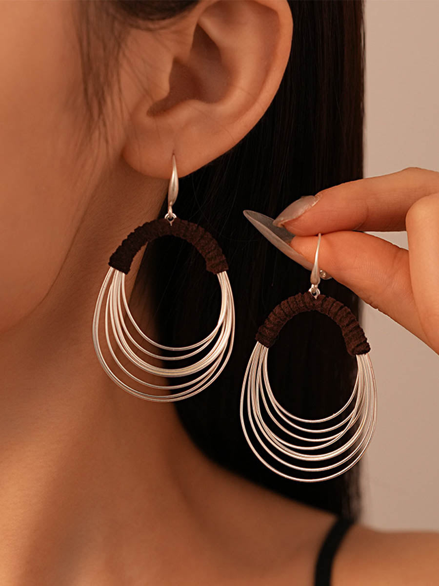 Boucles d'oreilles pendantes géométriques