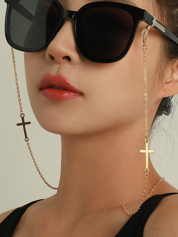 Accessoires de lunettes de soleil à chaînes croisées