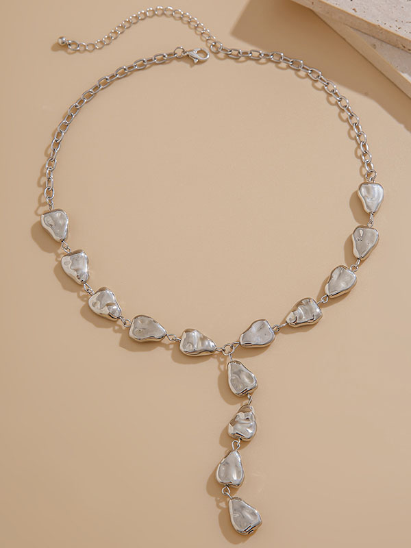 Collier géométrique normcore, à chaîne