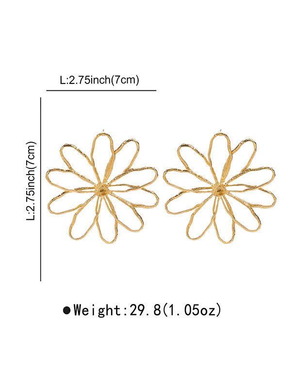 Boucles d'oreilles pendantes en forme de fleur