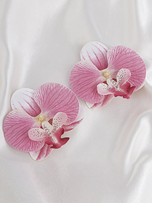 Boucles d'oreilles pendantes en forme de fleur