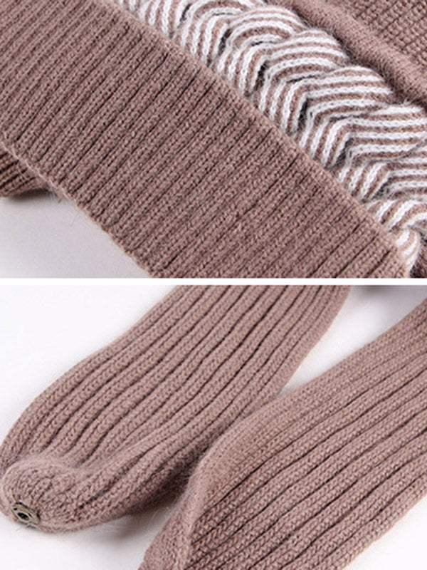 Ensemble écharpe et bonnet en jacquard, 7 coloris