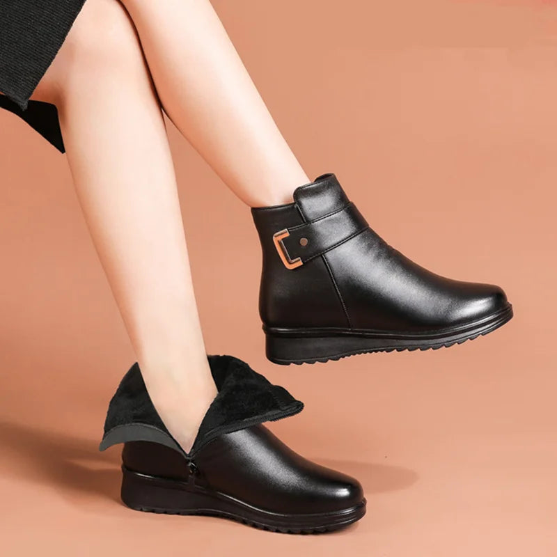 Bottines d'hiver pour femmes | Doublées et avec détail de boucle