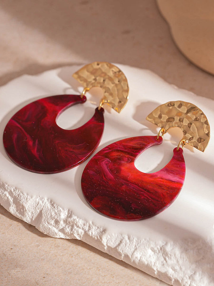 Boucles d'oreilles pendantes géométriques