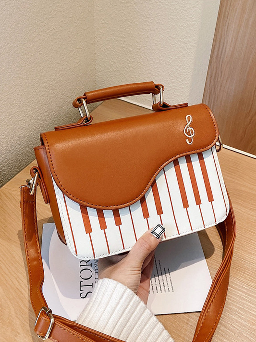Sac à main géométrique couleur contrastée