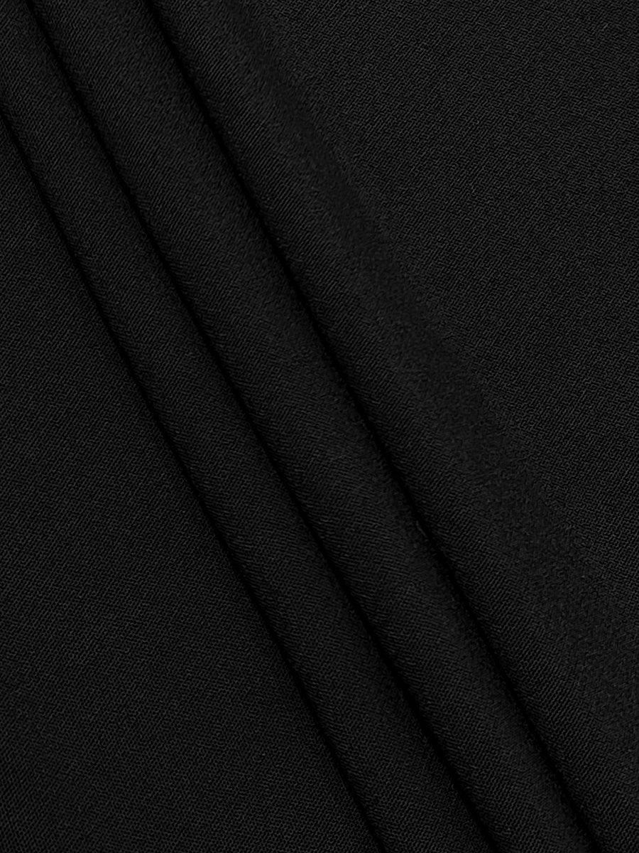 Robe longue boutonnée coupe trapèze, taille haute, à poches, à empiècements, à col revers, couleur contrastée