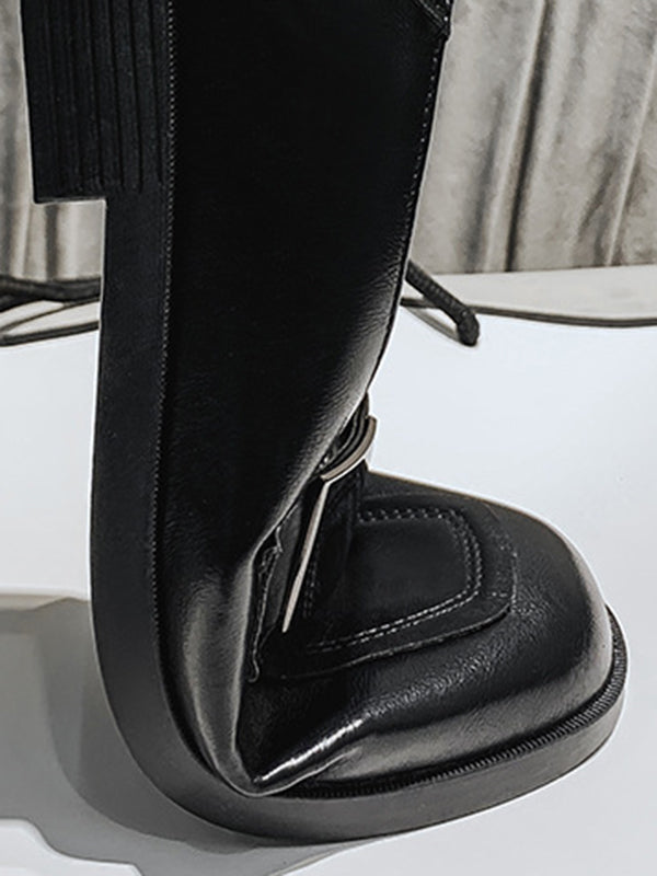 Mocassins à bout carré à coupe peu profonde
