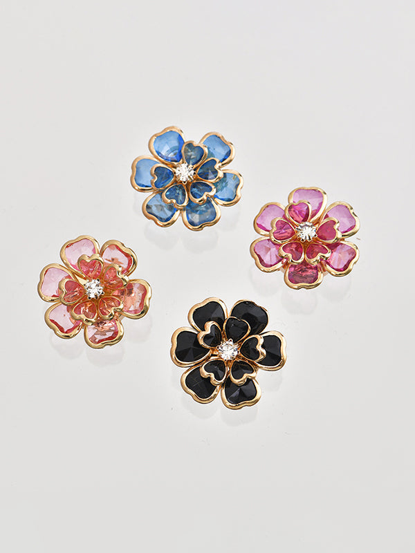 Accessoires de boutons de manchette détachables en forme de fleur